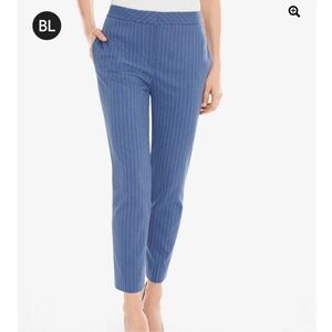 Chico's Blue Pinstripe Ankle Pants